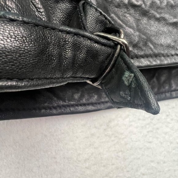 PC Collection bomber moto rider Women's Leather Jacket size :M - Picture 4 of 16